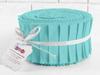 40Pcs Solid Aqua Blue Precut Fabrics Strips Roll Up 2.5 Inches Cotton Jelly Rolls For