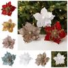 DIY Christmas Flower Pendants Cloth Xmas Tree Oranments Fashion Simulated Xmas Flower  Happy Party