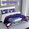 3pcs Custom Name Jeff the Land Shark Set,Includes 1 Duvet Cover and 2 Pillowcases,All-season Bedroom Decor