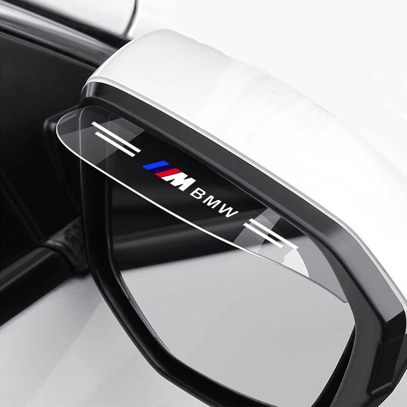 2 шт. Наклейка на зеркало заднего вида автомобиля Дождевая бровь Автомобильное боковое зеркало Дождезащитная накладка Для BMW M E34 E36 E60 E90 E46 E39 E70 F10 F20 F30 X5 X6 X1 M3 M5 M6