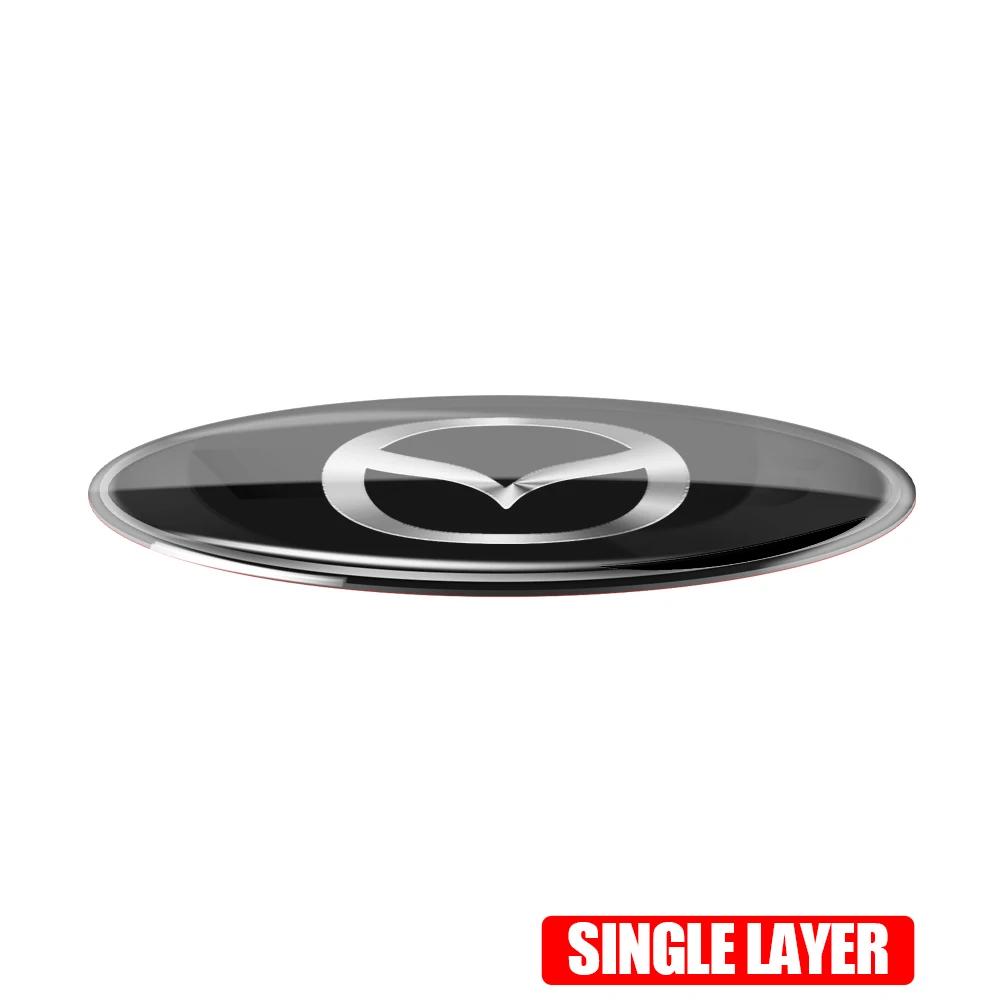 2025 Hot 3D ABS Aluminum Car Sticker Body Trunk Decoration Sticker Accessories For Mazda 2 3 7 Axela CX-5 CX-3 CX-7 MPS MS Atenz