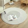 Jute Woven Tassel Floor Mat Balcony Cotton and Linen Scratched Carpet Floor Coffee Table Round Bedroom Japanese Style