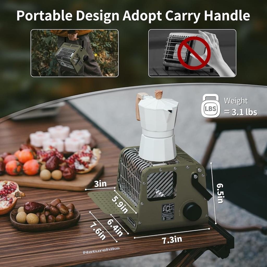 Naturehike Походный обогреватель Портативный обогреватель для помещений и улицы Кемпинг Мини-кассетная плита для обогрева