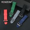 Soft Silicone Strap 22mm 24mm 26mm Fashion Replacement Sport Men Watchband Black Blue Red Green Grey Wrist Band