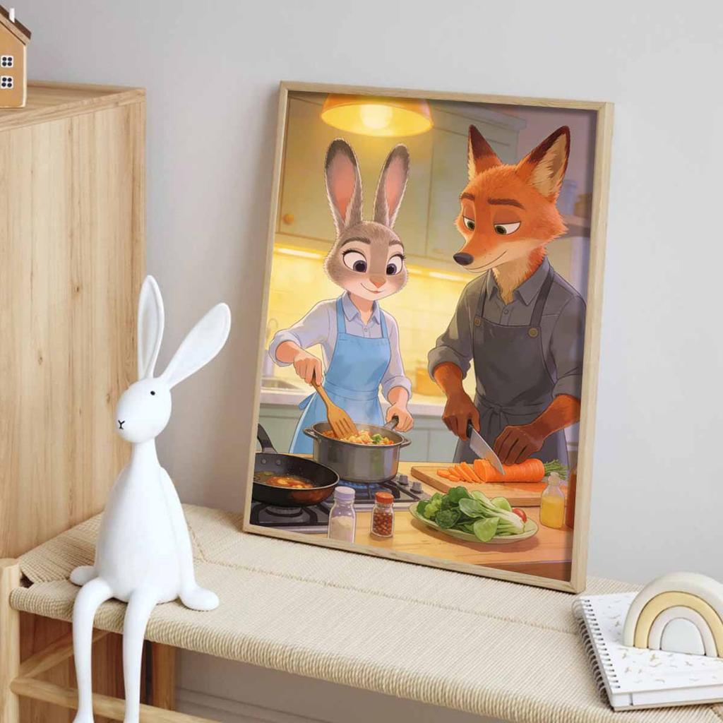 Disney Zootopia Judy Nick cooking diamond painting art painting handmade diy5D home decoration gift