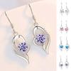 Stylish Dangle Earrings Shining Alloy Heart Shape