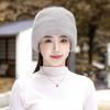 Mink Hat for Women Winter New Mink Fashion Warm Ear Protection Hat Fur Middle-aged Mother Cotton Hat