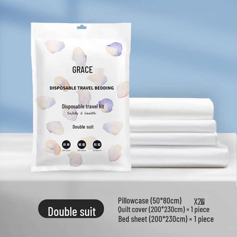 Grace Одноразовый дорожный комплект постельного белья из 4 предметов