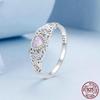 Opal 925 Sterling Silver Vintage Ring For Ladies Engrave Heart 925 Silver Rings