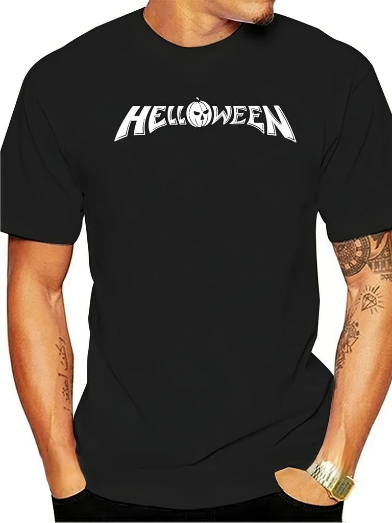 Men'S 3D All-Over Print Halloween T-Shirt - "HELLOWEEN" Music & Group Costume Party Tee