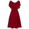 Women Formal Wedding Bridesmaid High-waist Party Ball Prom Gown Cocktail Dress