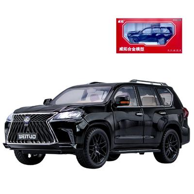 1/18 Lexus LX570 внедорожник спортивная игрушечная машинка литая металлическая модель миниатюрная инерционная звук свет двери открываются коллекция подарок для детей