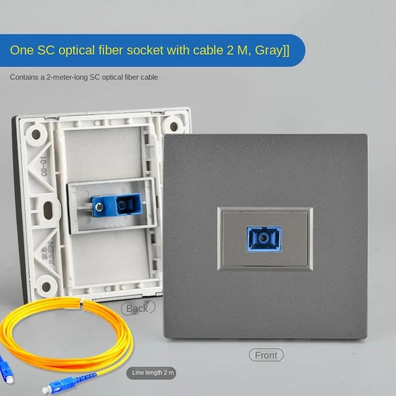 Depoguye Настенная панель с одним портом оптоволоконной информационной розетки, настенная панель оптоволоконных разъемов SC с оптоволоконным кабелем