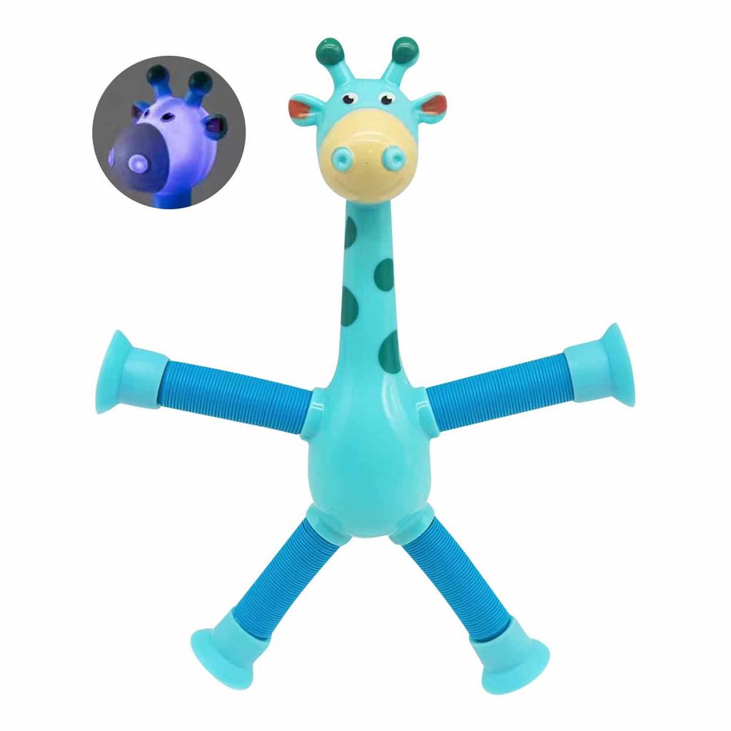 Телескопическая игрушка-жираф на присоске, постоянно меняющийся жираф, образовательная игрушка для снятия стресса, интерактивная декомпрессионная игрушка для родителей и детей со светом