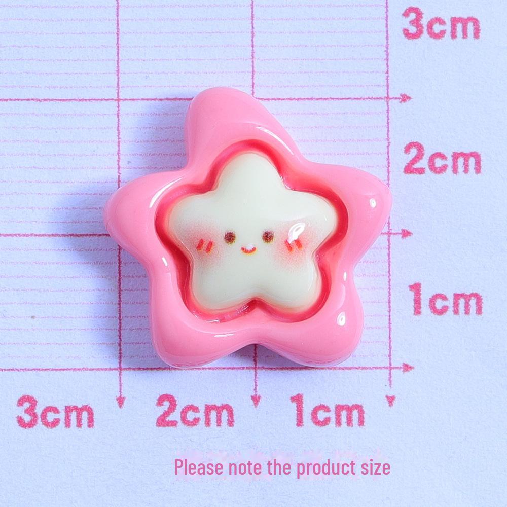 Cute Star Cartoon Resin Accessories for Jewelry & Hairpin DIY