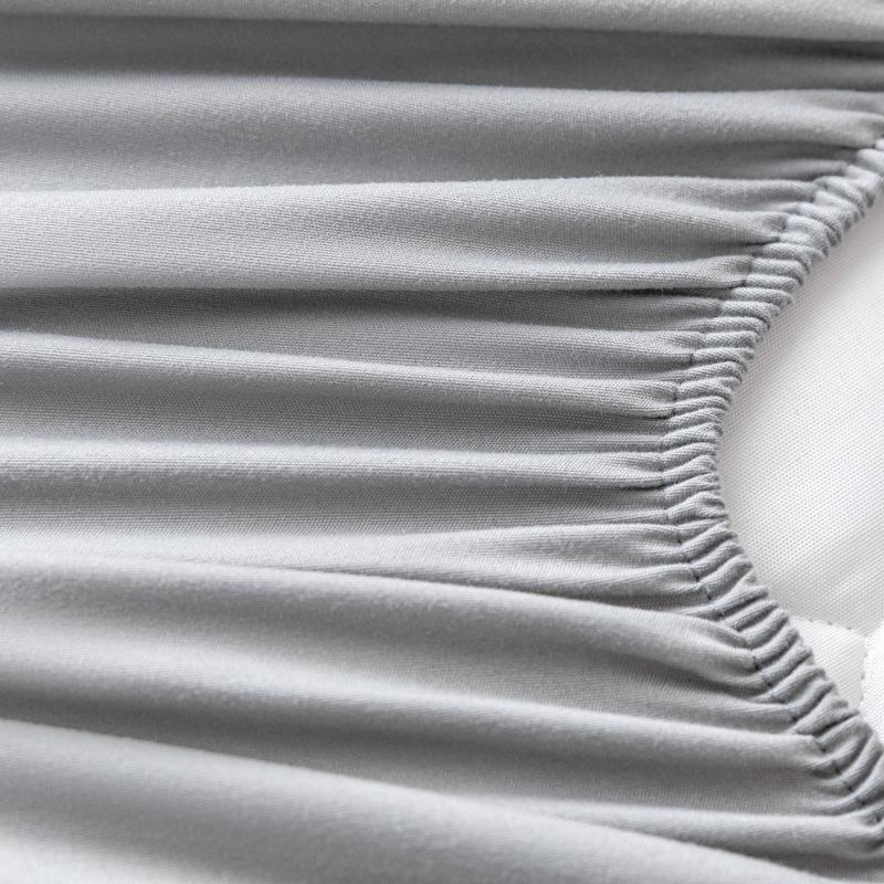 Solid Color Skin-friendly Washed Cotton Bed Sheet Anti-dust Anti-slip Quilted Thickened Bed Cover Home Bedroom Protective Cover