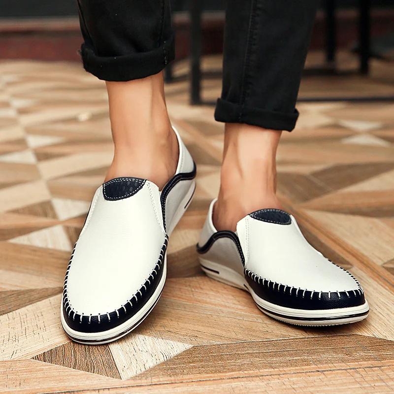 FashionSlip On Genuine Leather Shoes Men Classic Dress Loafers For Man Brand Casual Shoes Male Formal Moccasins Driving Penny Shoes