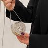 Elegant Rhinestone Evening Bag Gold/Silver Mini Lipstick Bag Retro Banquet Chain Bag  Girls