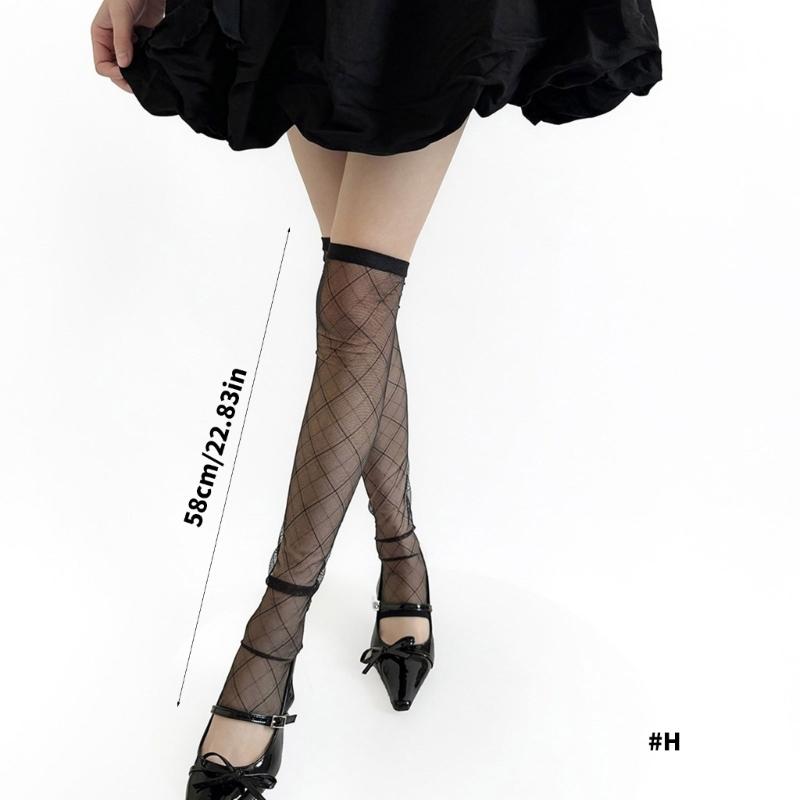 Women's Leg Warmer Summer Sheer Mesh Leg Sleeves Harajuku Leg Cover Stockings Fashion Ankle Heap Socks Long Boot Socks