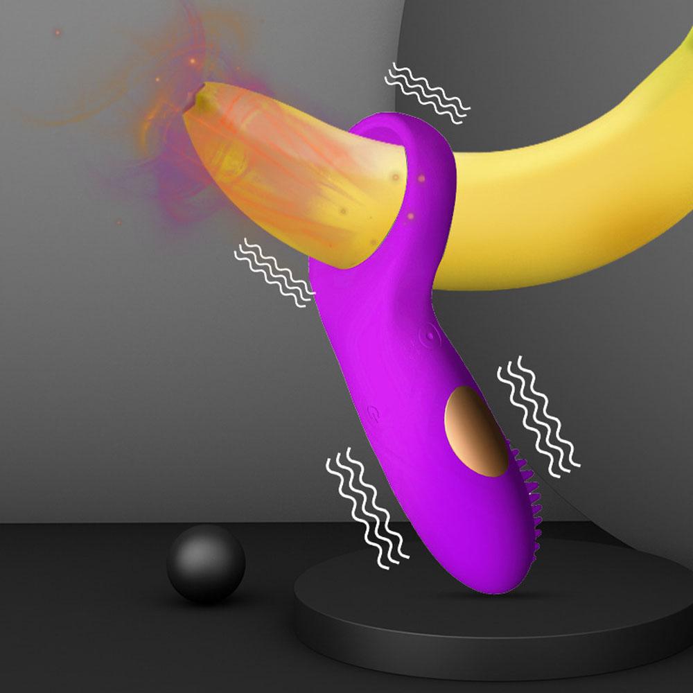 Time Delay Vibrating Ring with Massager Brush Silicone Sex Toys Quiet USB Charged Penis Vibrator Rings 12 Speeds