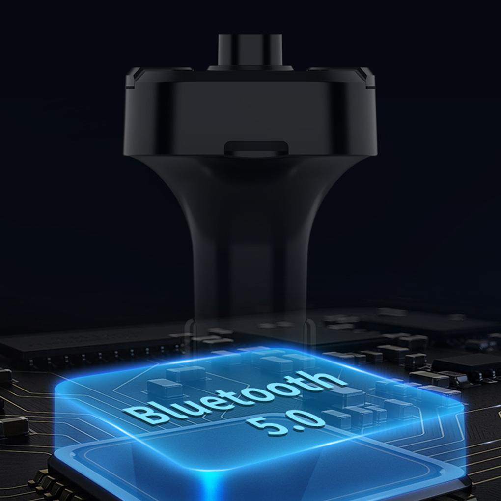 Автомобильное зарядное устройство с двумя USB-портами Bluetooth 5.0, светодиодный экран, шумоподавление, MP3-плеер, комплект громкой связи, FM-передатчик