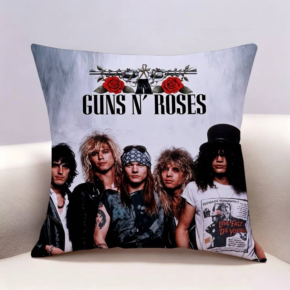 GNR band Guns N Roses  Doublesided print Pillow Case Cushion Cover Throw Pillow Case For Car Sofa