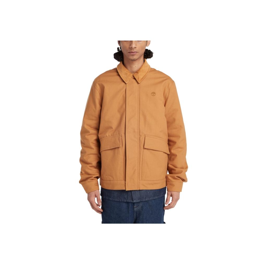 Timberland Однотонная повседневная теплая хлопковая куртка с несколькими карманами, мужская куртка цвета пшеницы A2A48-P47