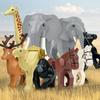 Модели маленьких животных, совместимые с LEGO: Слон, Верблюд, Боевой конь, Горилла, Жираф для Zoo Bricks