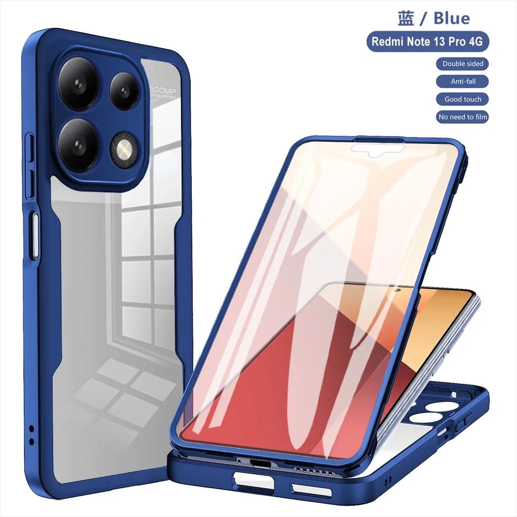 360 Full Shockproof Clear Case For Xiaomi Redmi Note 13 12 Pro 4G 5G Note 13 Pro Plus 5G Redmi A3 Screen Full Protection Cover