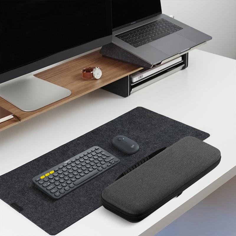 Geekria Hard Case Compatible with Logitech K380 + M355, Protective Travel Bag for Small Compact Keyboard