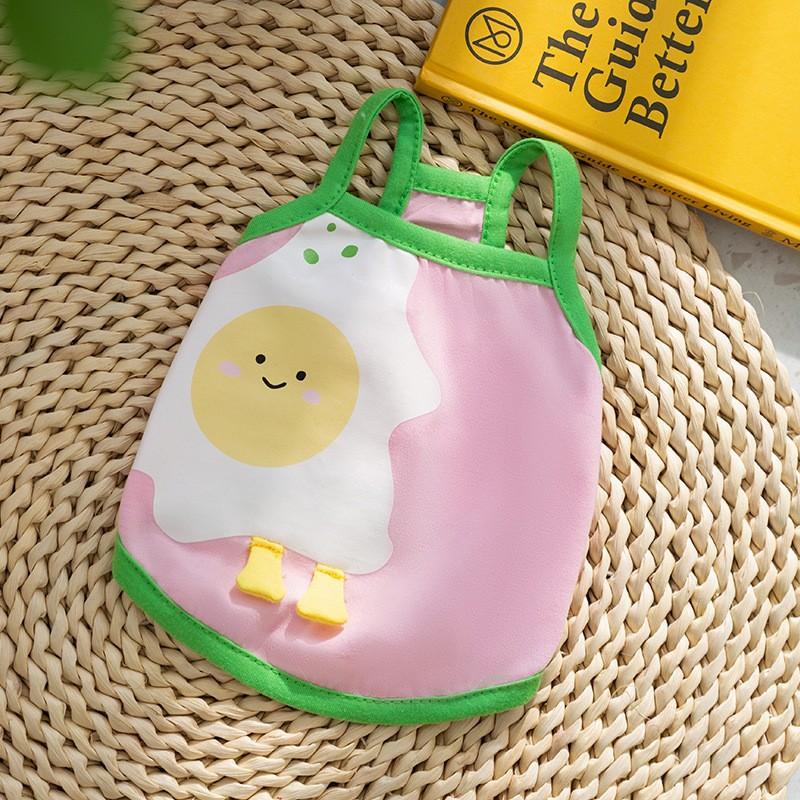 Весна и лето Собака Тонкий трехмерный Фрукт Милый Тяговый Слинг Кошка Двуногий Жилет Тедди Pet Одежда для Собак