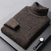 Men's Thick Warm Sweater Winter Knitted Turtleneck Pullovers Male High Neck Solid Slim Fit Soft Sweaters for Men Tops