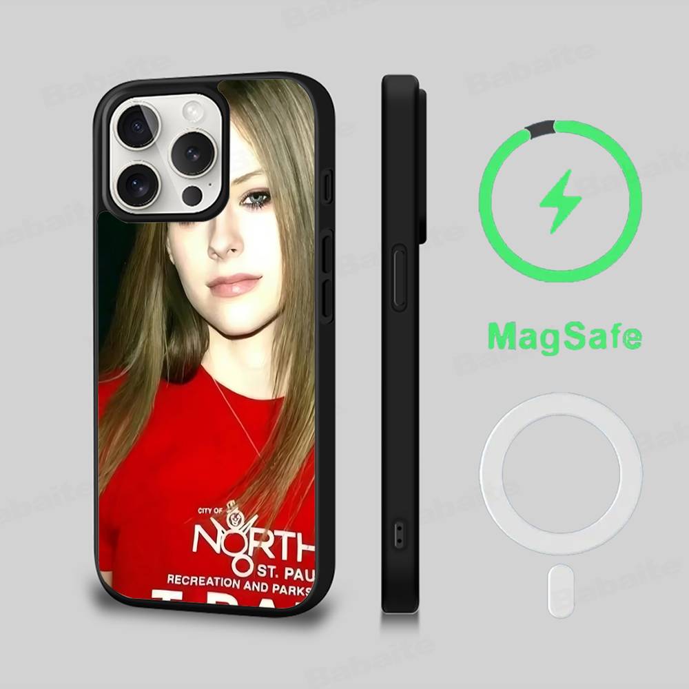 A-Avril Ramona Lavigne Phone Case Magnetic Case For IPhone 16 14 13 12 11 15 Pro Max Plus For Magsafe Wireless Charge Cover