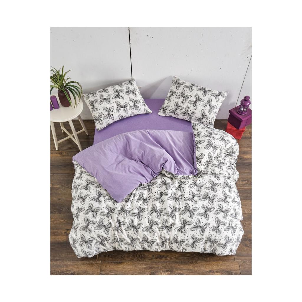 Комплект пододеяльников с двойным узором Isabelle, эластичной простыни и 2 наволочек