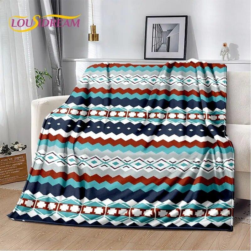 Nordic Bohemia Persia Series Soft Plush Blanket,Flannel Blanket Throw Blanket for Living Room Bedroom Bed Sofa Picnic Leisure