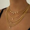Любовь Белый Циркон 18K Золото Теннисная Цепь Ожерелье Украшения