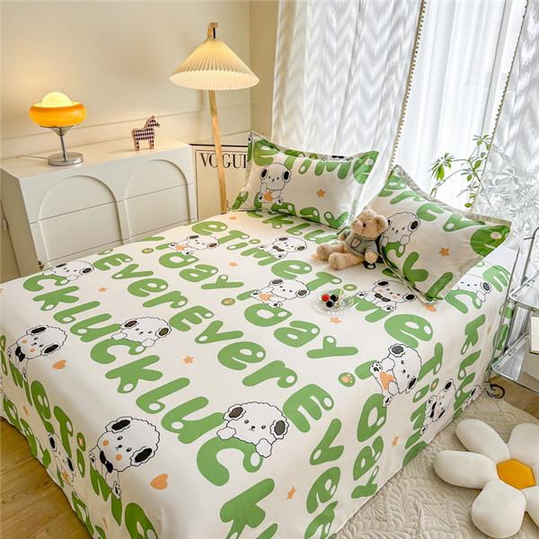 Модная хлопковая простыня с принтом, покрывало, благоприятное для кожи, моющееся одеяло, покрывало, наматрасник  (Нет наволочки)