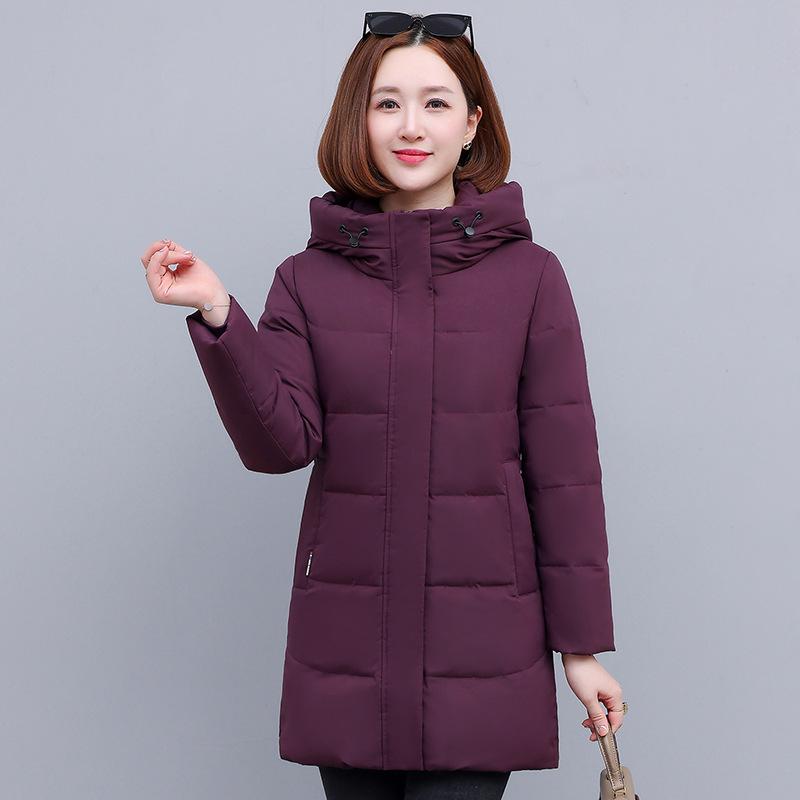 Women's Mid-Length 2025 Winter White Duck Down Jacket - High-end Korean Style, Slimming, Thickened Coat