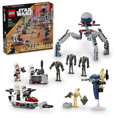 LEGO Star Wars Clone Troopers и Battle Droids Battle Pack Toy Toy Block Girls 7 8 9 Elementary School Student Space 75372