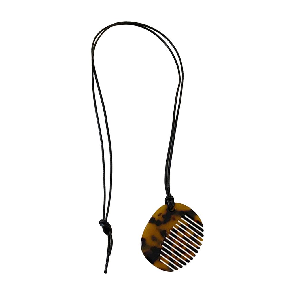 Модное ожерелье с подвеской в виде гребня для укладки, бахрома, портативное прочное акриловое ювелирное украшение, аксессуар для женщин, ежедневное использование