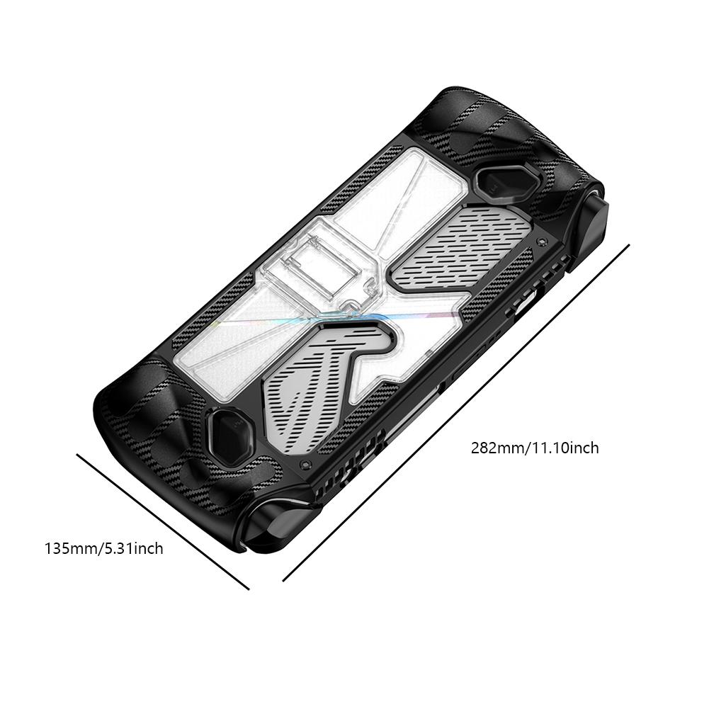 Защитный чехол TPU PC для игровой консоли Полный чехол с кронштейном Ударопрочные сменные аксессуары для Asus Rog Ally