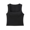 Kaslead New Arrival Women's Clothing Fashion Style Fashion Casual Easiest for Match Minimalist Square Collar Stretch Tops 2745777