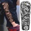 1 PC 480*170MM Full Arm Temporary Tattoo Sticker Sleeve Men Women Fashion Sexy Fake Tattoo Wolf  Lion Tiger Painting Tattoo Skull Angel Tattoo