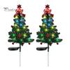 2 шт. Рождественский светильник для газона в форме рождественской елки солнечный свет светодиодный автоматический энергосберегающий водонепроницаемый садовый патио крыльцо пейзажные лампы декор