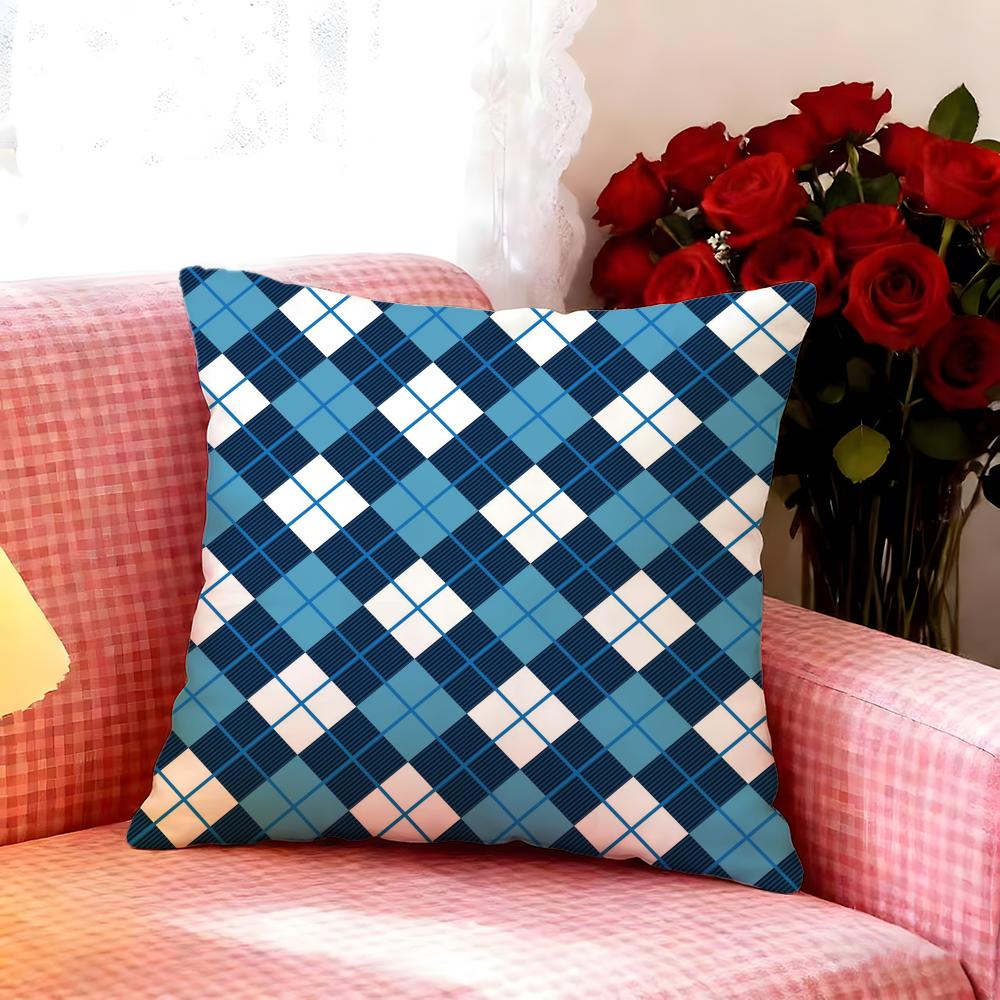 Stylish Black White Checkerboard Cushion Cover Premium Soft Pillowcase SkinFriendly MultiPurpose for Home Office Travel
