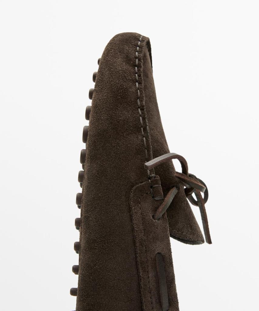 Massimo Dutti Gio And Leather Lace Loafers