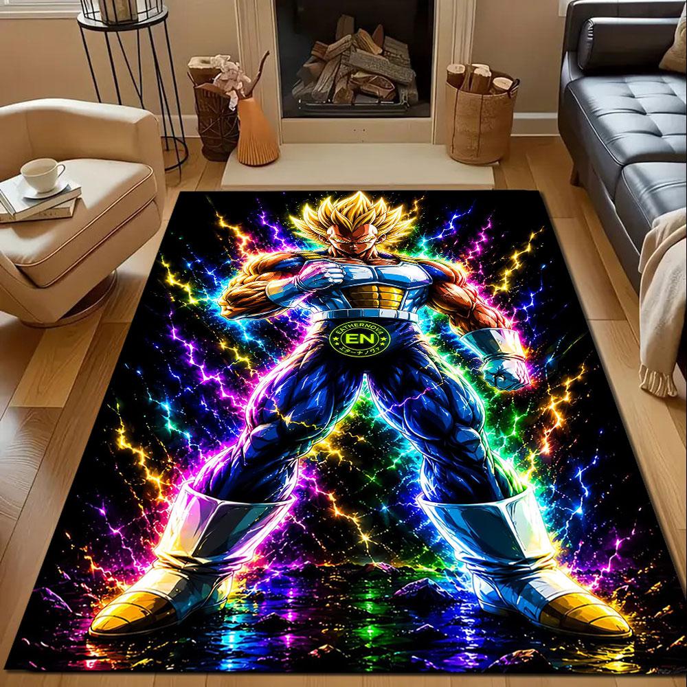 Saiyan Power Burst Patterned carpet, non slip mat suitable for living room and bedroom sofas