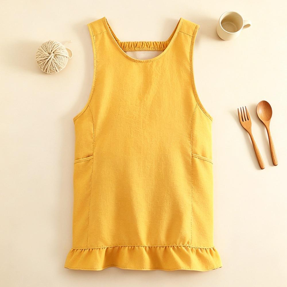 with Pocket Cooking Apron Stain-Resistant Baking Apron Portable Kitchen Apron BBQ