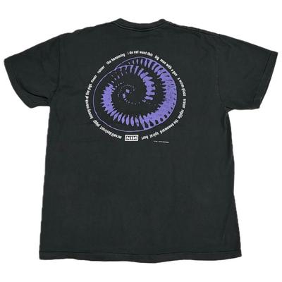 ВИНТАЖ 1994 Вышитая футболка NIN тур XL The Downward Spiral РЕПРИНТ