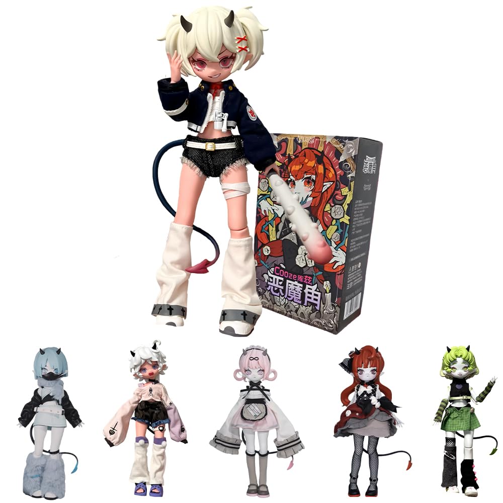 Niannyhouse Серия Рога Дьявола BJD Фигурка-сюрприз Масштаб 1/8 Кукла на шаровых шарнирах с одеждой Коллекционная 1 шт.
